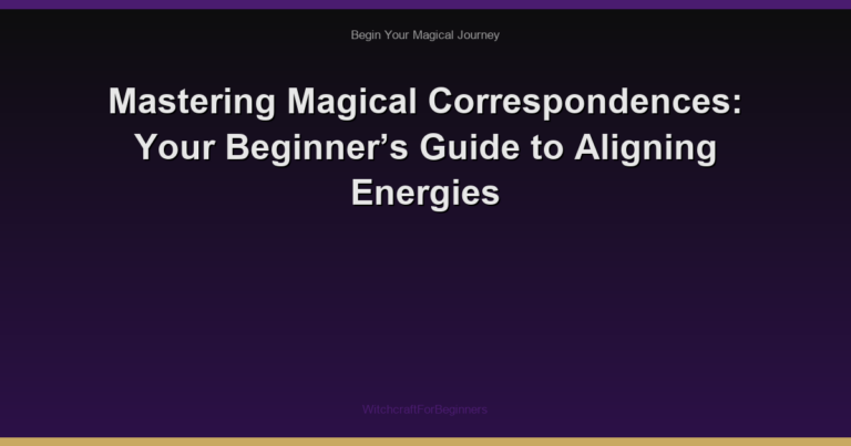 Mastering Magical Correspondences: Your Beginner’s Guide to Aligning Energies