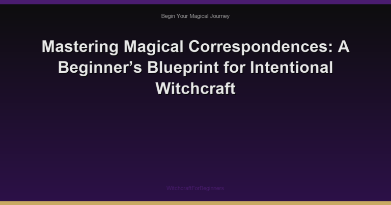 Mastering Magical Correspondences: A Beginner’s Blueprint for Intentional Witchcraft