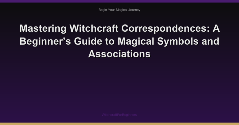 Mastering Witchcraft Correspondences: A Beginner’s Guide to Magical Symbols and Associations