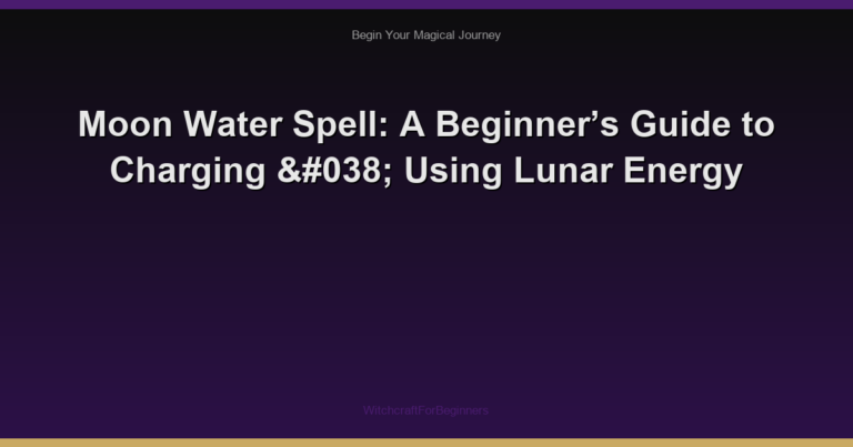 Moon Water Spell: A Beginner’s Guide to Charging & Using Lunar Energy