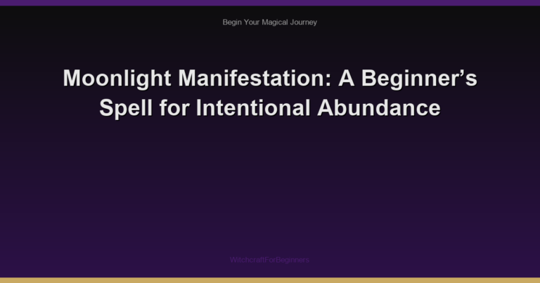 Moonlight Manifestation: A Beginner’s Spell for Intentional Abundance