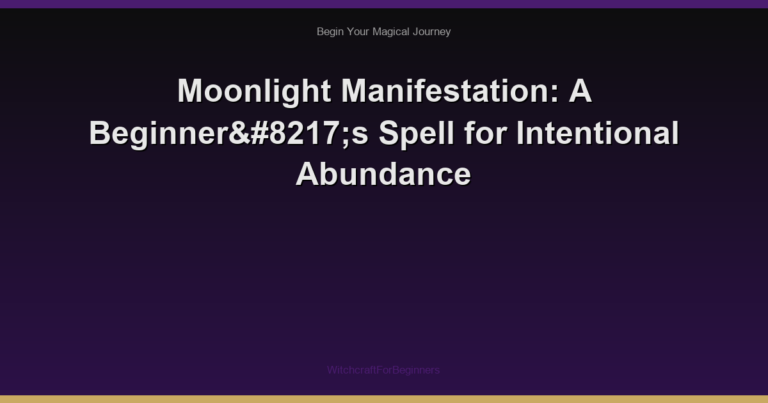 Moonlight Manifestation: A Beginner’s Spell for Intentional Abundance