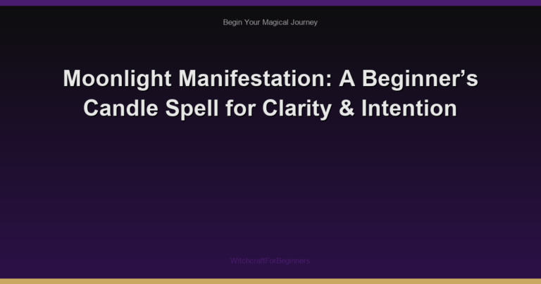 Moonlight Manifestation: A Beginner’s Candle Spell for Clarity & Intention