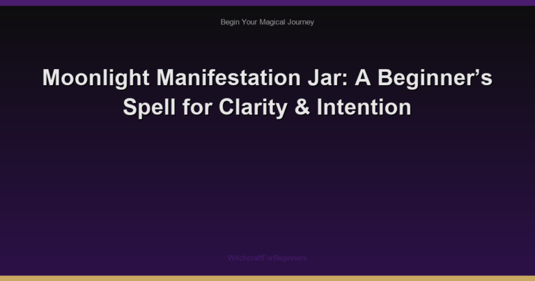 Moonlight Manifestation Jar: A Beginner’s Spell for Clarity & Intention