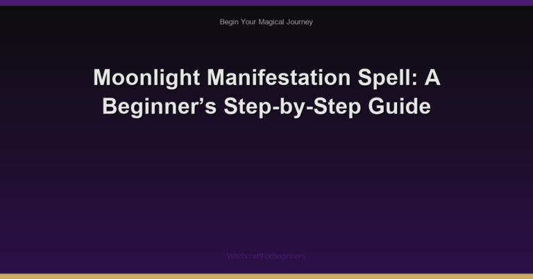 Moonlight Manifestation Spell: A Beginner’s Step-by-Step Guide