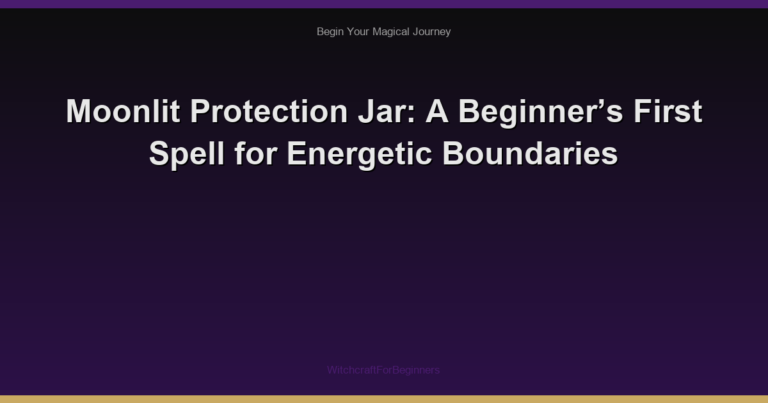 Moonlit Protection Jar: A Beginner’s First Spell for Energetic Boundaries