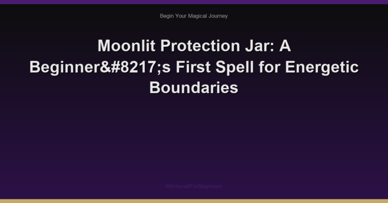 Moonlit Protection Jar: A Beginner’s First Spell for Energetic Boundaries