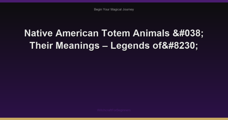 Native American Totem Animals & Their Meanings – Legends of…