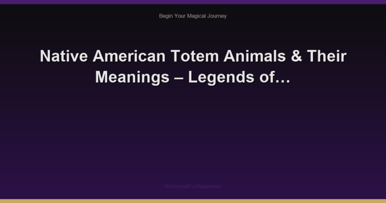 Native American Totem Animals & Their Meanings – Legends of…