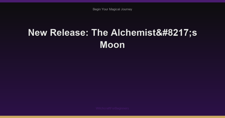 New Release: The Alchemist’s Moon