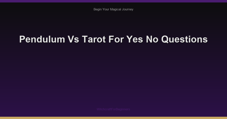 Pendulum Vs Tarot For Yes No Questions
