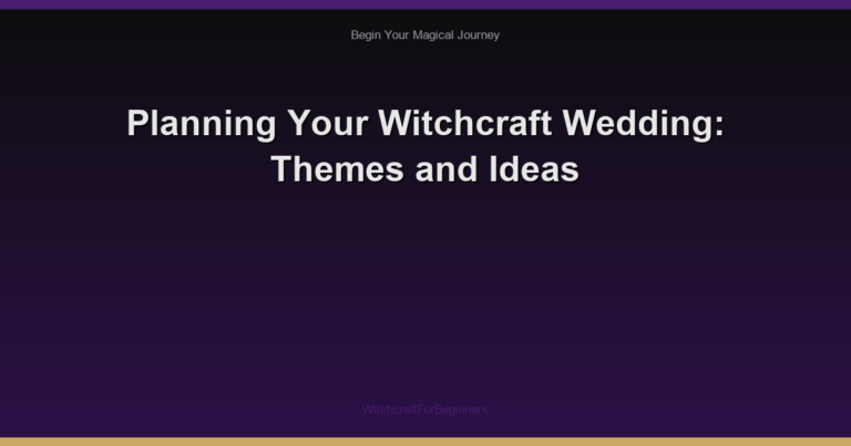 Planning Your Witchcraft Wedding: Themes and Ideas