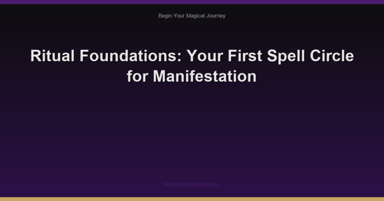 Ritual Foundations: Your First Spell Circle for Manifestation