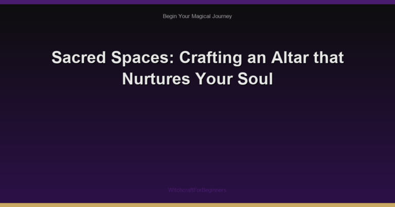 Sacred Spaces: Crafting an Altar that Nurtures Your Soul
