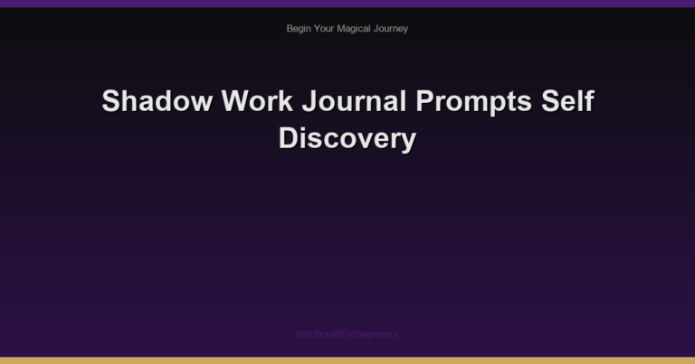 Shadow Work Journal Prompts Self Discovery