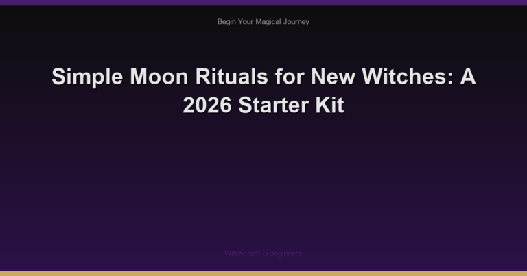 Simple Moon Rituals for New Witches: A 2026 Starter Kit