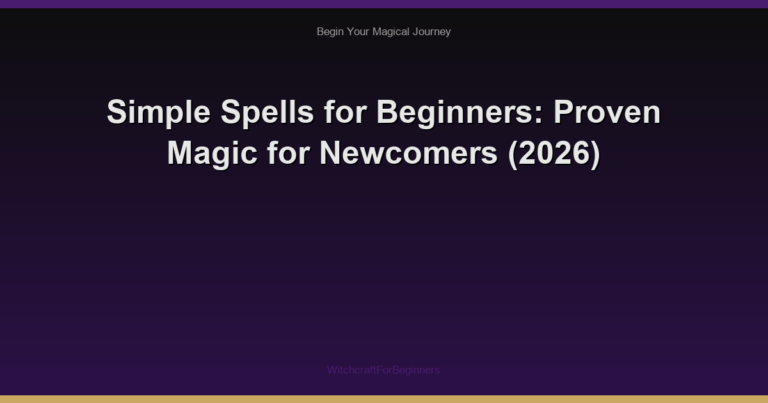 Simple Spells for Beginners: Proven Magic for Newcomers (2026)