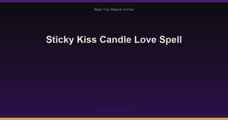 Sticky Kiss Candle Love Spell