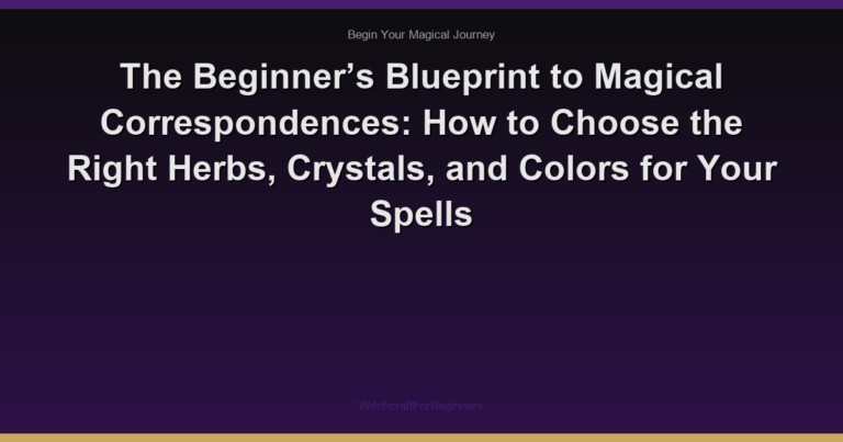 The Beginner’s Blueprint to Magical Correspondences: How to Choose the Right Herbs, Crystals, and Colors for Your Spells