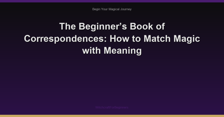 The Beginner’s Book of Correspondences: How to Match Magic with Meaning