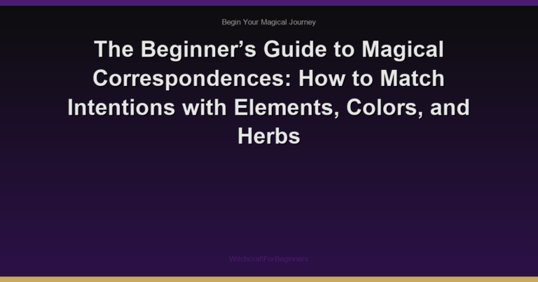 The Beginner’s Guide to Magical Correspondences: How to Match Intentions with Elements, Colors, and Herbs