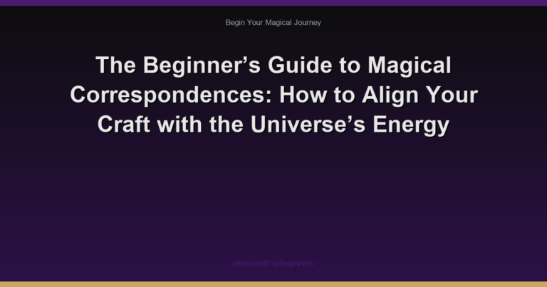 The Beginner’s Guide to Magical Correspondences: How to Align Your Craft with the Universe’s Energy