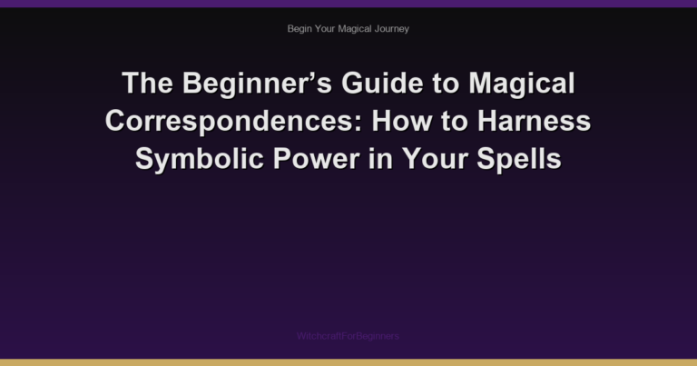 The Beginner’s Guide to Magical Correspondences: How to Harness Symbolic Power in Your Spells