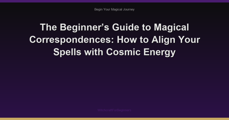 The Beginner’s Guide to Magical Correspondences: How to Align Your Spells with Cosmic Energy