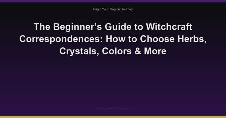 The Beginner’s Guide to Witchcraft Correspondences: How to Choose Herbs, Crystals, Colors & More