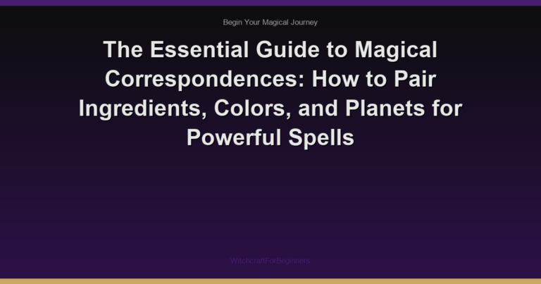 The Essential Guide to Magical Correspondences: How to Pair Ingredients, Colors, and Planets for Powerful Spells