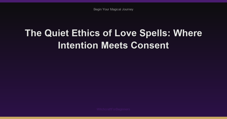 The Quiet Ethics of Love Spells: Where Intention Meets Consent