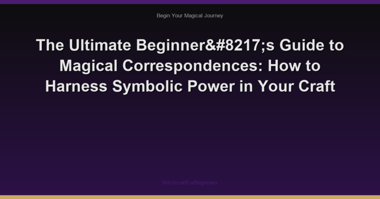 The Ultimate Beginner’s Guide to Magical Correspondences: How to Harness Symbolic Power in Your Craft