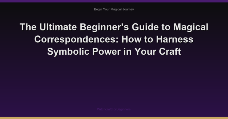 The Ultimate Beginner’s Guide to Magical Correspondences: How to Harness Symbolic Power in Your Craft