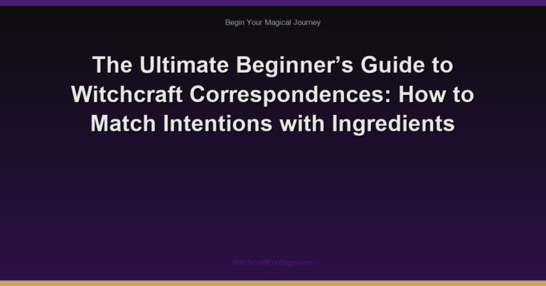 The Ultimate Beginner’s Guide to Witchcraft Correspondences: How to Match Intentions with Ingredients