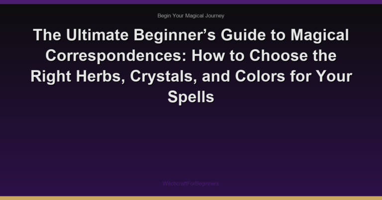 The Ultimate Beginner’s Guide to Magical Correspondences: How to Choose the Right Herbs, Crystals, and Colors for Your Spells