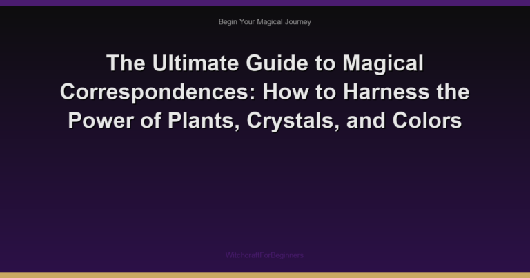 The Ultimate Guide to Magical Correspondences: How to Harness the Power of Plants, Crystals, and Colors