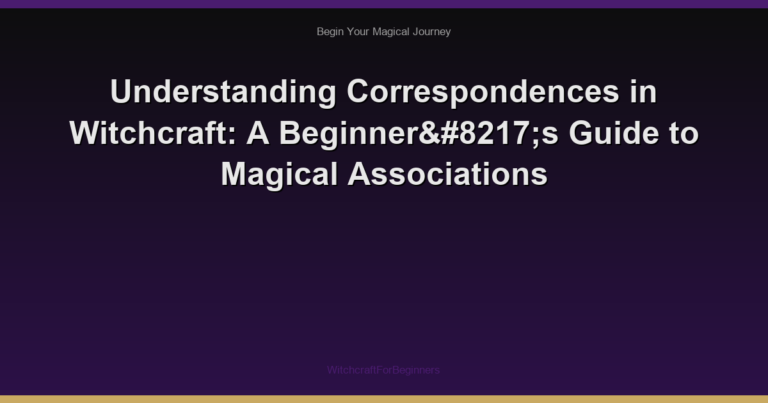 Understanding Correspondences in Witchcraft: A Beginner’s Guide to Magical Associations