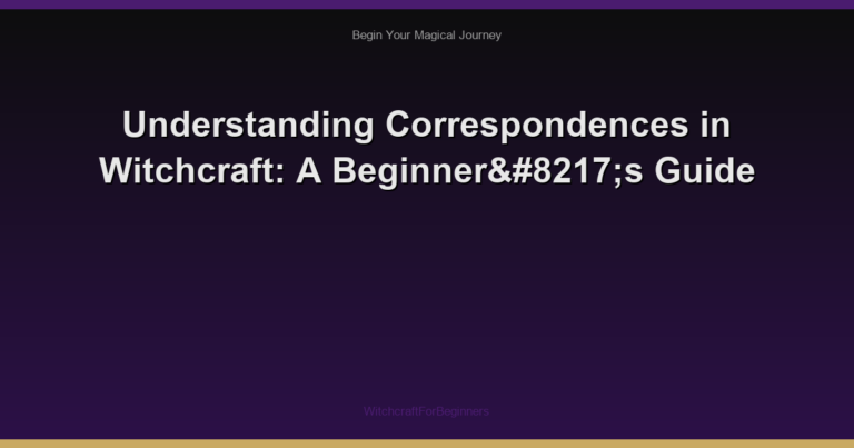 Understanding Correspondences in Witchcraft: A Beginner’s Guide