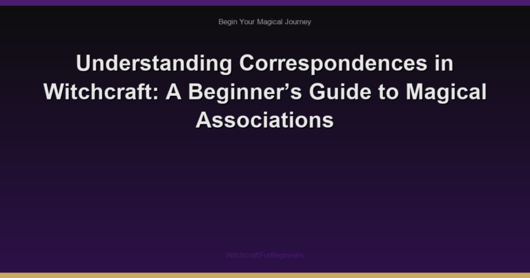 Understanding Correspondences in Witchcraft: A Beginner’s Guide to Magical Associations