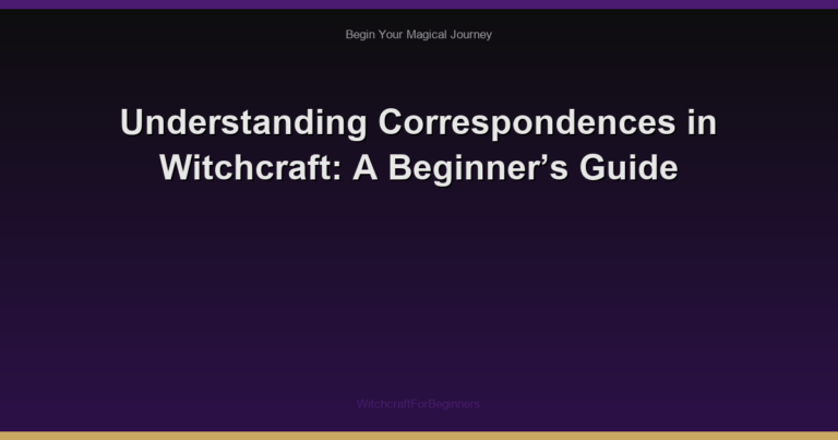 Understanding Correspondences in Witchcraft: A Beginner’s Guide