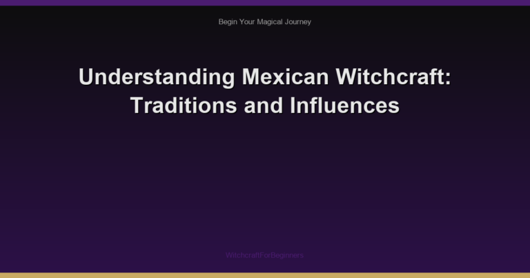 Understanding Mexican Witchcraft: Traditions and Influences