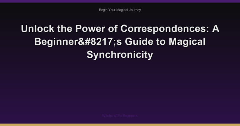 Unlock the Power of Correspondences: A Beginner’s Guide to Magical Synchronicity