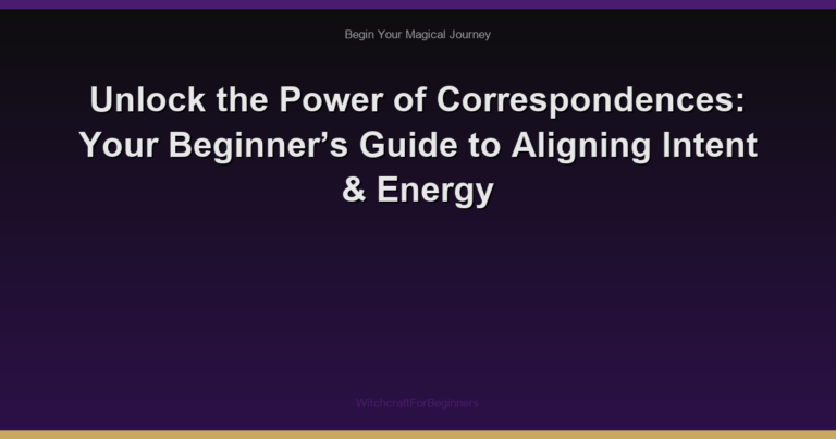 Unlock the Power of Correspondences: Your Beginner’s Guide to Aligning Intent & Energy