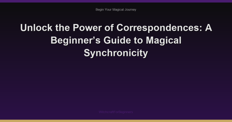 Unlock the Power of Correspondences: A Beginner’s Guide to Magical Synchronicity