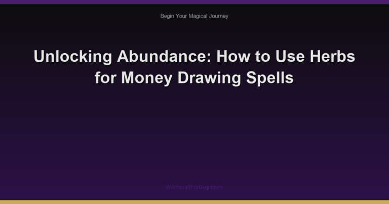 Unlocking Abundance: How to Use Herbs for Money Drawing Spells