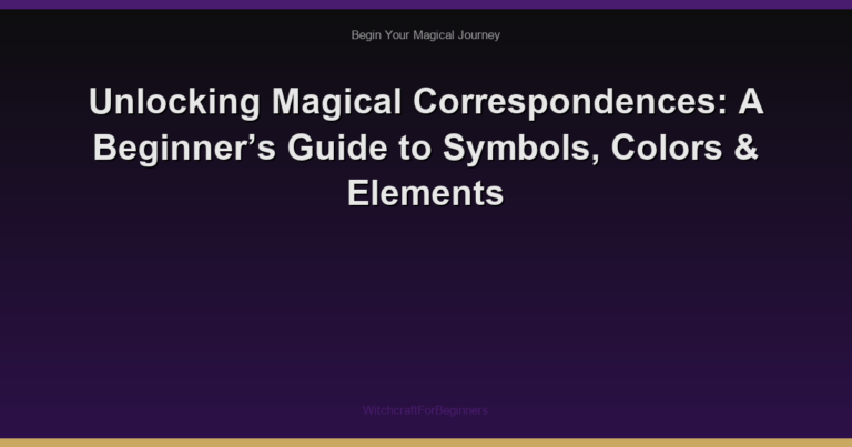 Unlocking Magical Correspondences: A Beginner’s Guide to Symbols, Colors & Elements