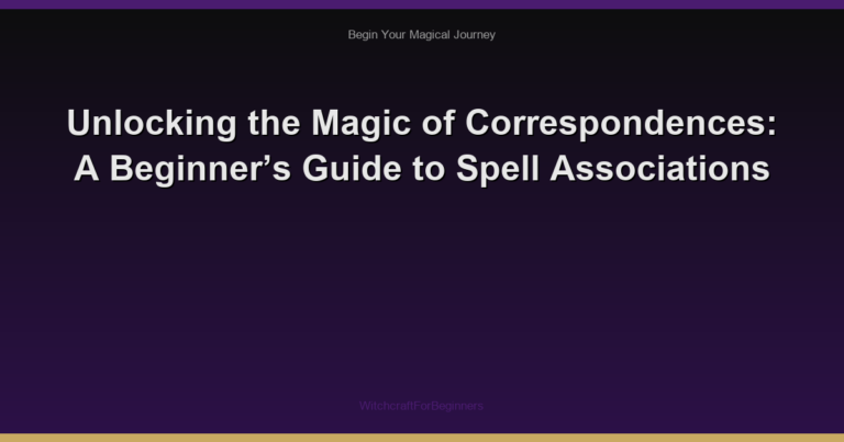 Unlocking the Magic of Correspondences: A Beginner’s Guide to Spell Associations