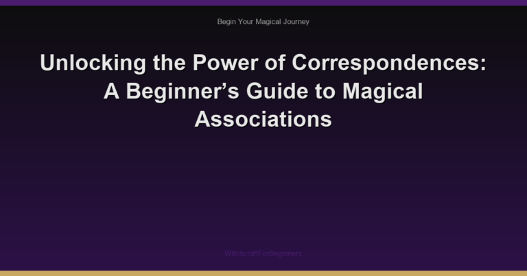 Unlocking the Power of Correspondences: A Beginner’s Guide to Magical Associations
