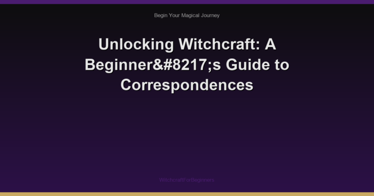 Unlocking Witchcraft: A Beginner’s Guide to Correspondences