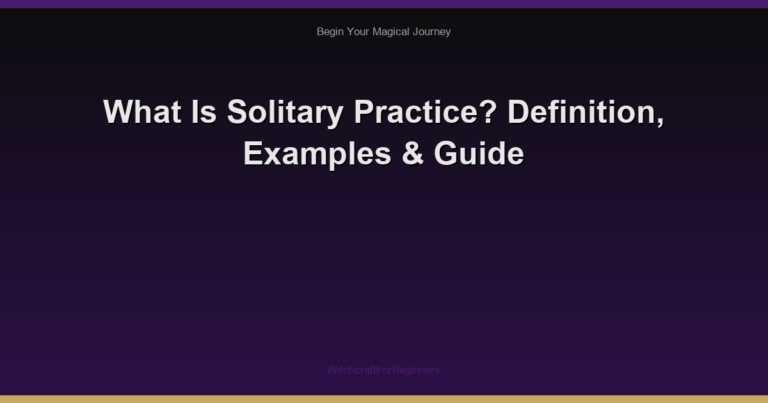 What Is Solitary Practice? Definition, Examples & Guide